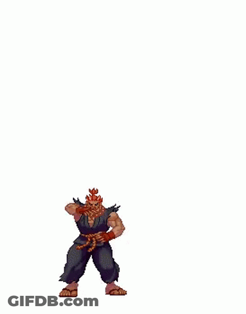 Akuma Throwing Fire GIF