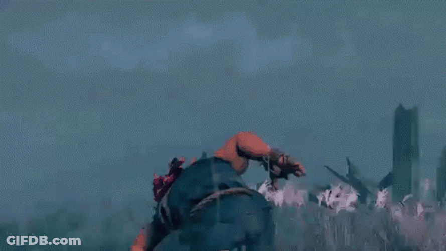 Akuma Turning Back And Yelling GIF