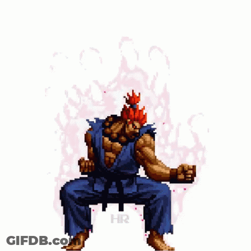 Akuma With Pink Fire GIF