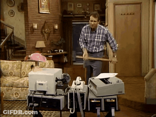 Al Bundy Break Old Computer GIF