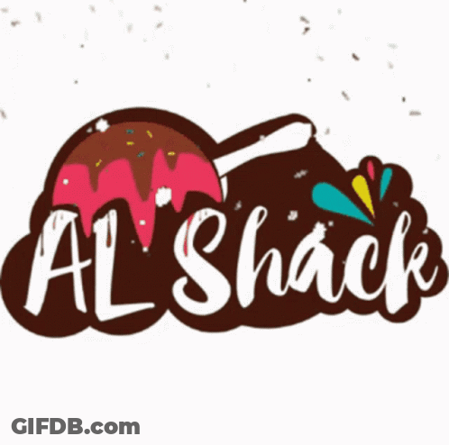 Al Shack Logo Cake With Sprinkles GIF