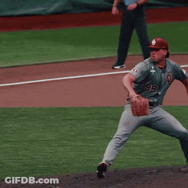 Alabama Baseball Player Swinging At Ball GIF