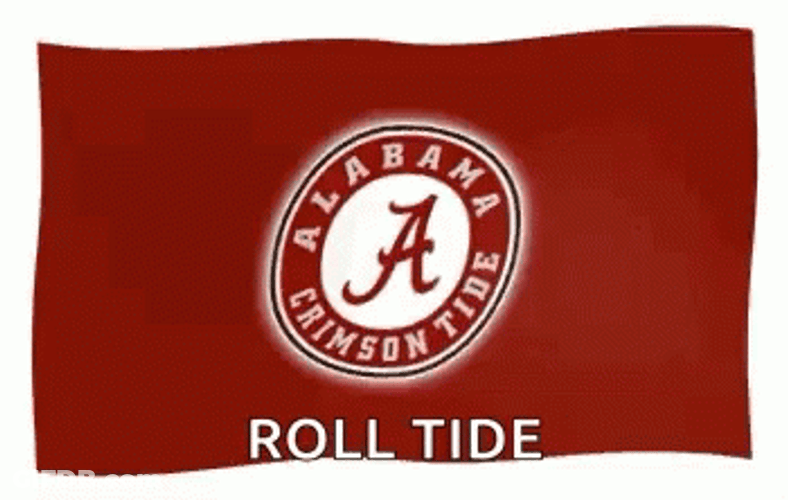 Alabama Crimson Roll Tide Flag GIF