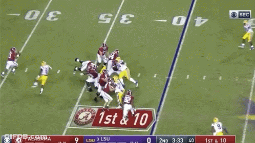 Alabama Vs LSU Football Game On CBS GIF