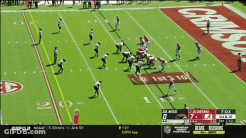 Alabama Vs S. Illinois Football Game GIF
