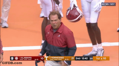 Alabama Vs Tennessee Football On CBS GIF