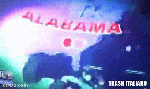 Alabama Written In Red On Colorful Background GIF