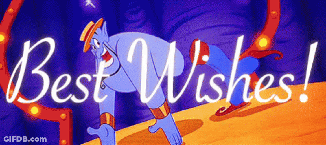 Aladdin Genie Best Wishes Greeting GIF
