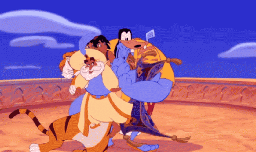 Aladdin Group Hug GIF