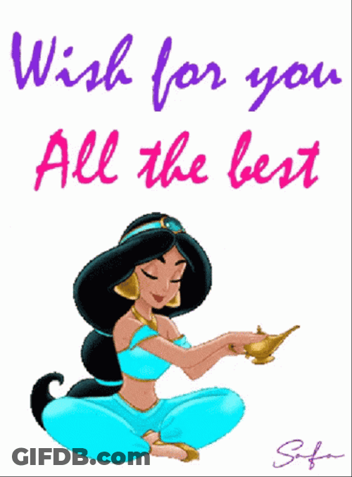 Aladdin Jasmine Best Wishes GIF