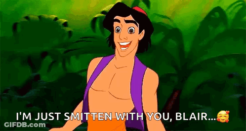 Aladdin Smiling Saying I'm Just Smitten With You Blair GIF