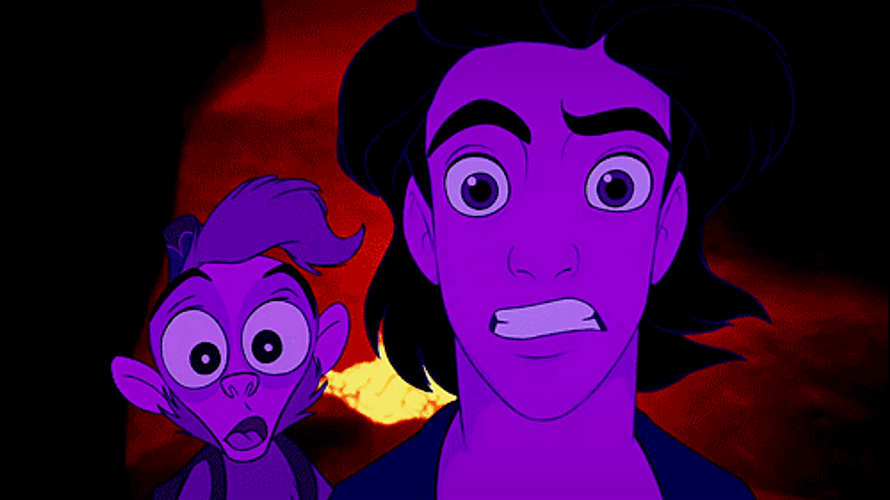 Aladdin Starts Panicking GIF