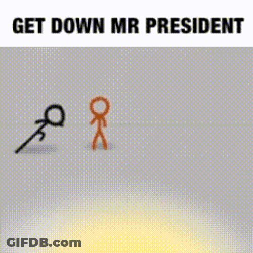 Alan Becker Get Down Mr President GIF