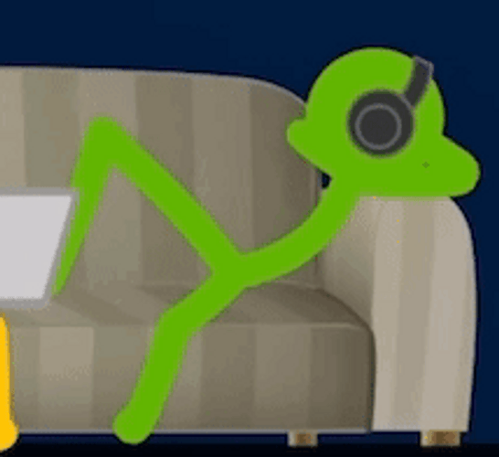 Alan Becker Green Chilling GIF