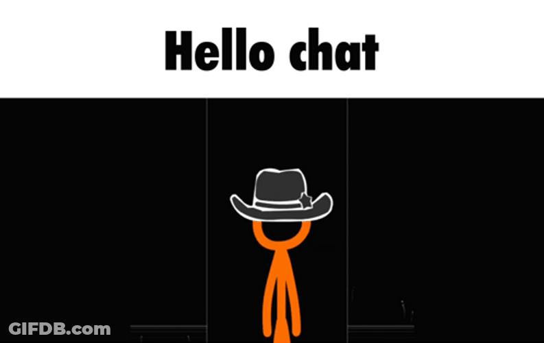 Alan Becker Hello Chat Orange GIF
