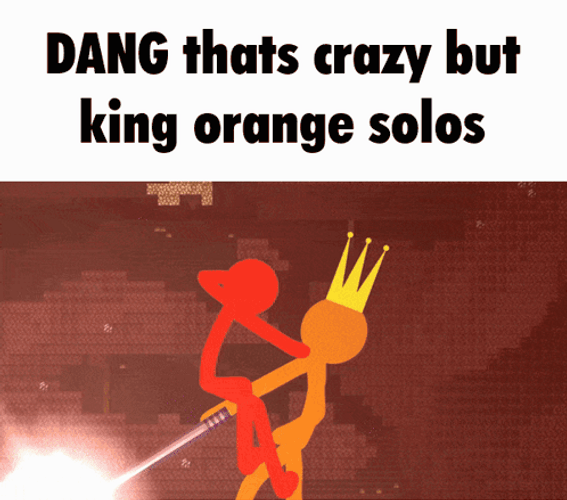 Alan Becker King Orange Solo GIF