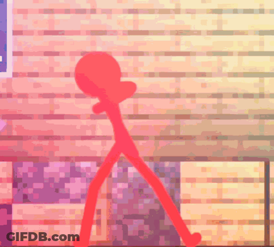 Alan Becker Orange Party GIF