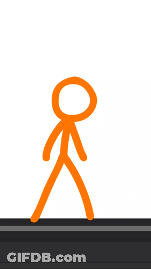 Alan Becker Orange With Face GIF