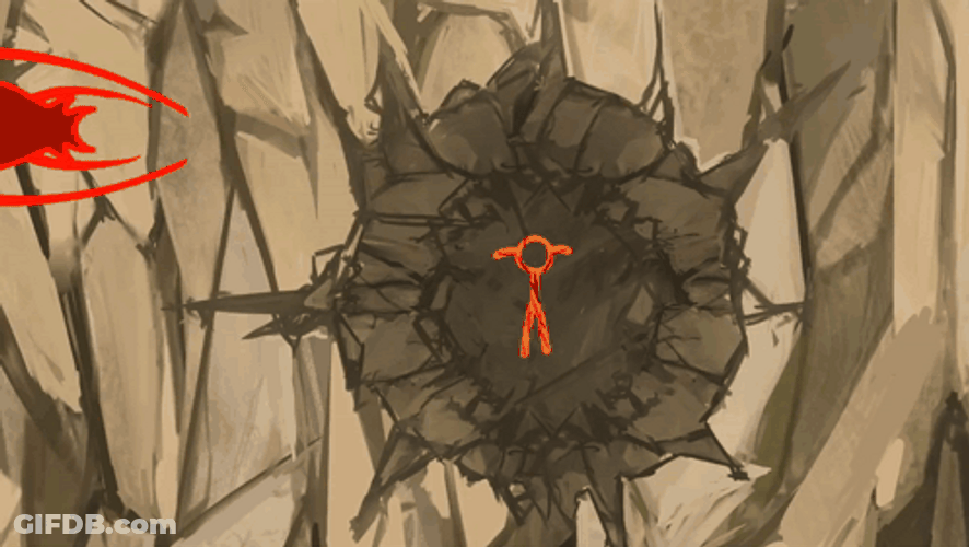 Alan Becker Pinned Down Orange GIF