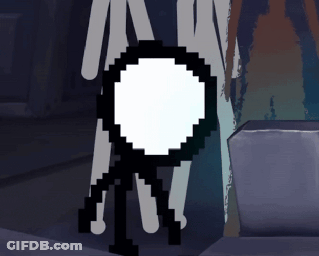 Alan Becker Pixelated Stick Man GIF