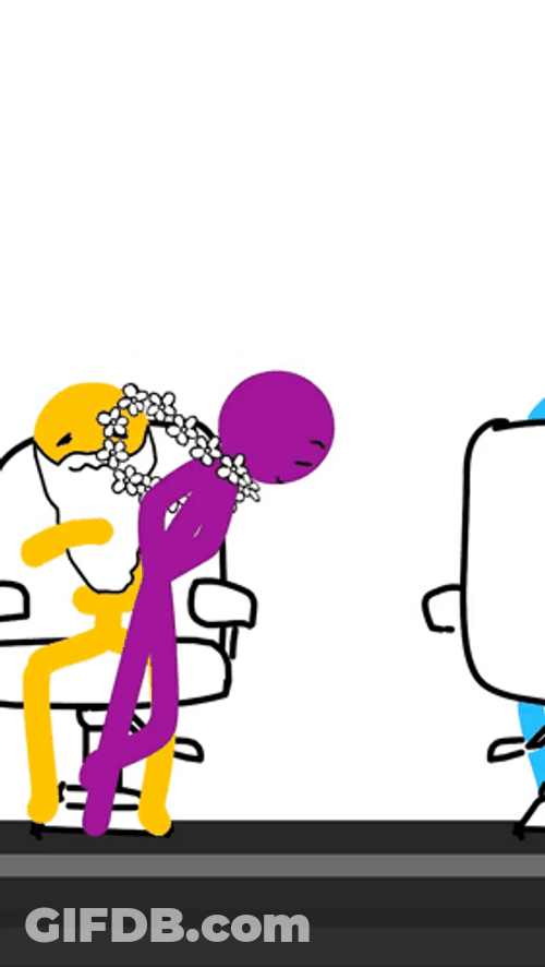 Alan Becker Surprised Purple GIF