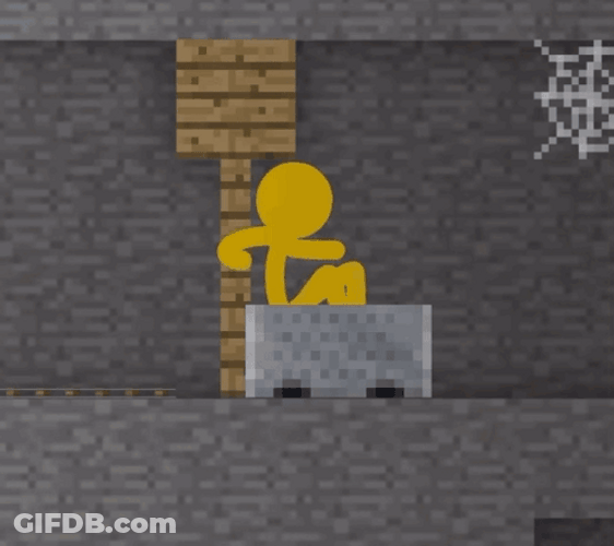 Alan Becker Yellow Hiding GIF