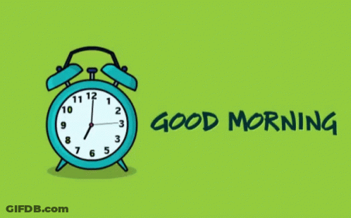Alarm Clock Saying Good Morning GIF