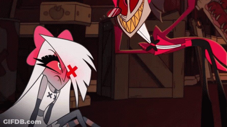 Alastor Discussing With Vaggie GIF