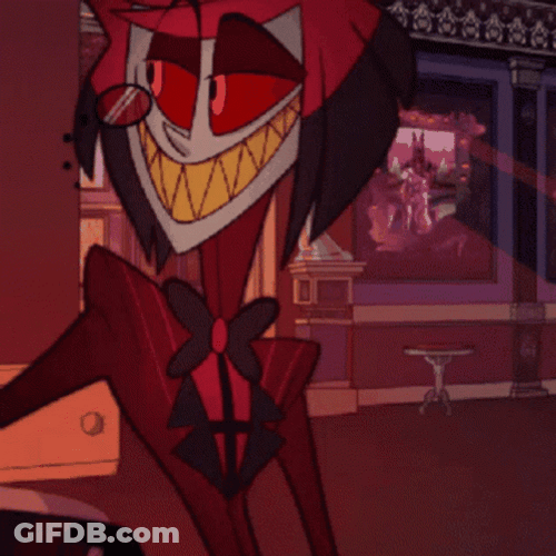 Alastor Grin Animated Reactions GIF