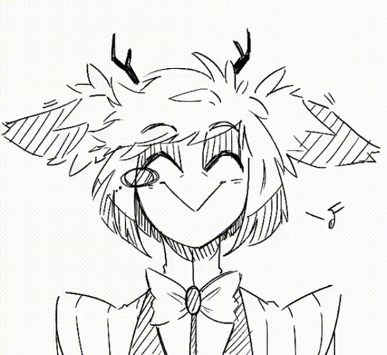 Alastor Hazbin Hotel Drawing GIF