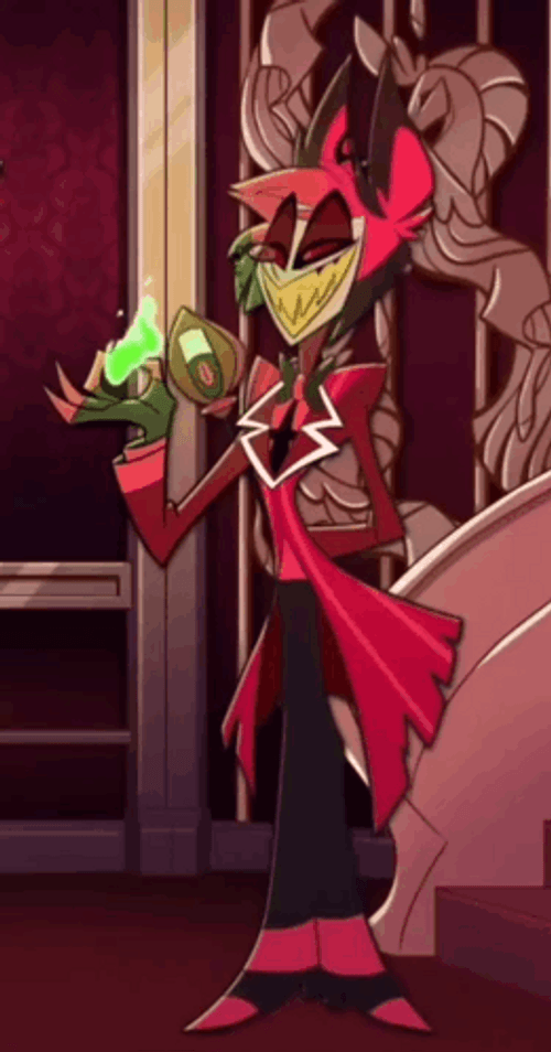 Alastor Hazbin Hotel Flaming Power GIF