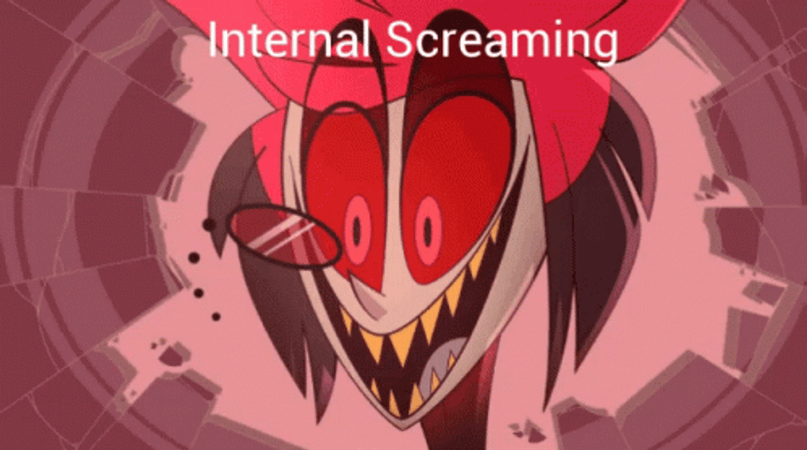 Alastor Hazbin Hotel Internal Screaming GIF
