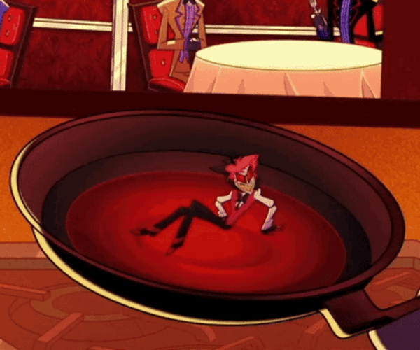 Alastor Hazbin Hotel Pan Flip GIF