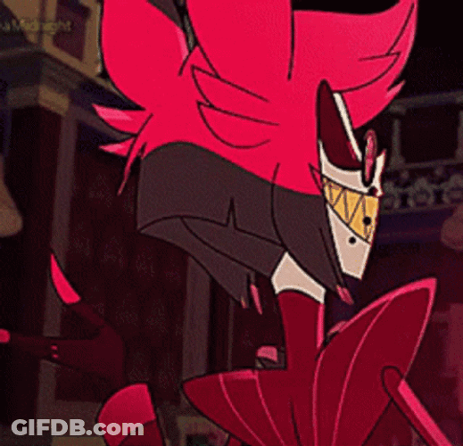 Alastor Piercing Look GIF