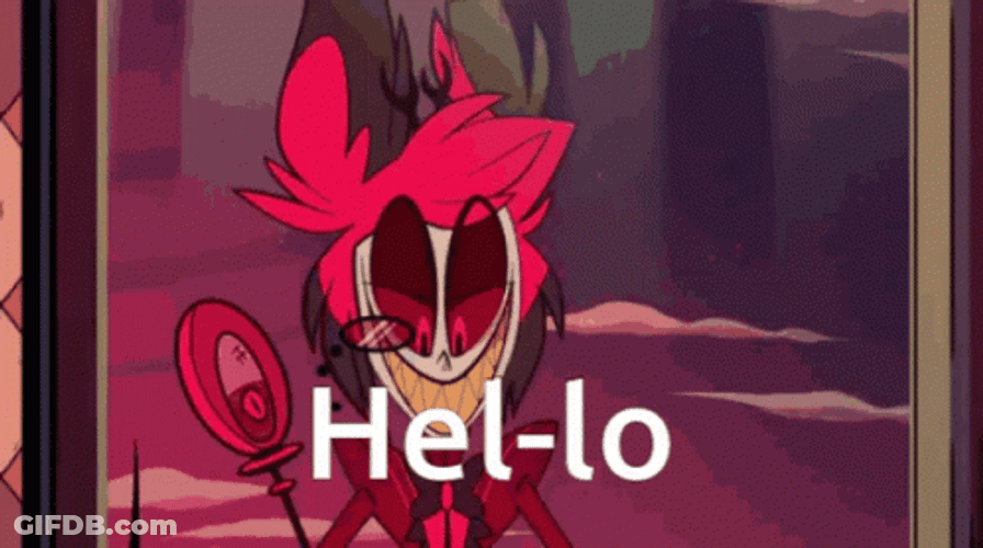 Alastor Saying Hello GIF