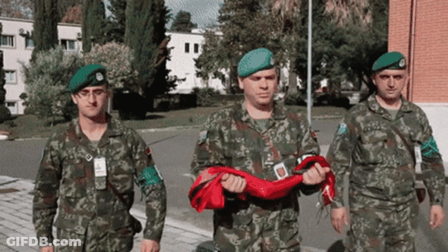 Albania Military Honor Flag GIF