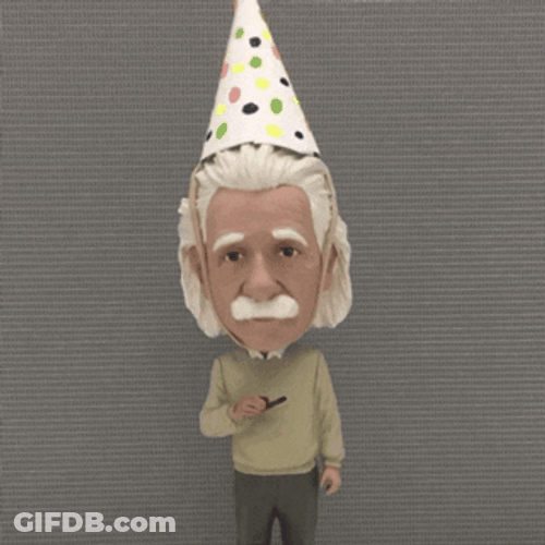 Albert Einstein Bubble Head GIF
