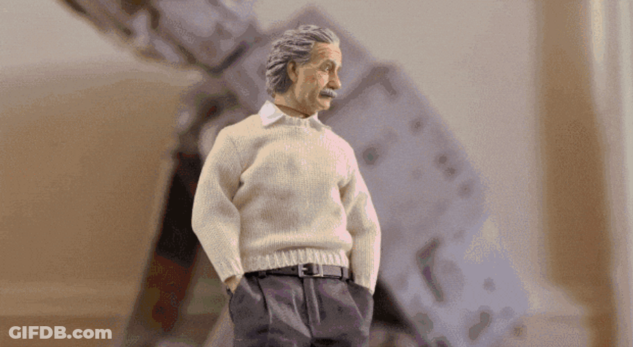 Albert Einstein Face Off GIF
