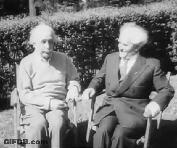 Albert Einstein Hand Shakes GIF