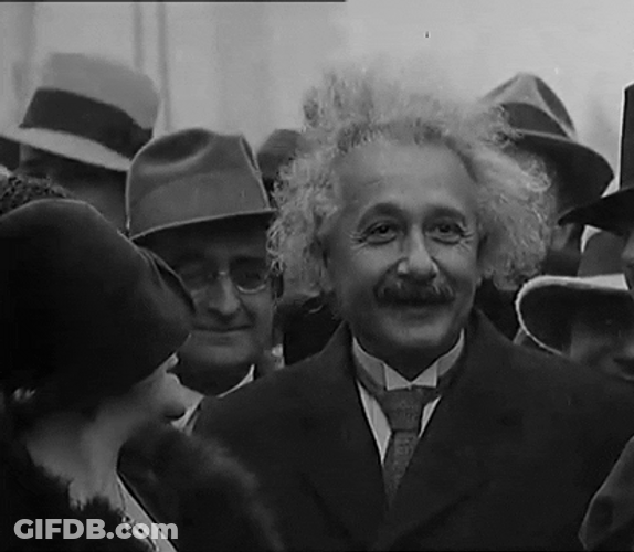 Albert Einstein In A Crowd GIF
