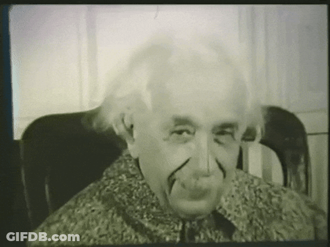 Albert Einstein Laughing GIF