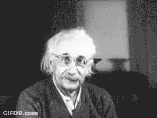 Albert Einstein Removes His Glasses GIF
