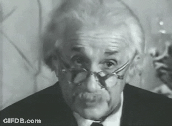 Albert Einstein Saying Something GIF