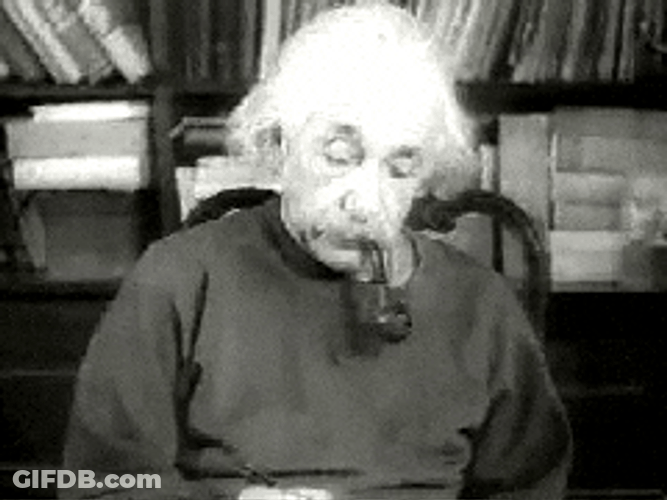 Albert Einstein Smoking Pipe GIF