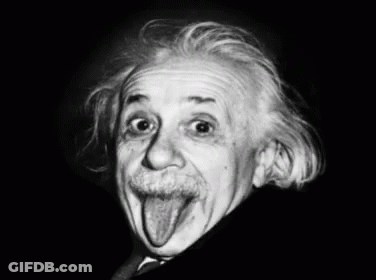 Albert Einstein Tongue Out Black And White GIF