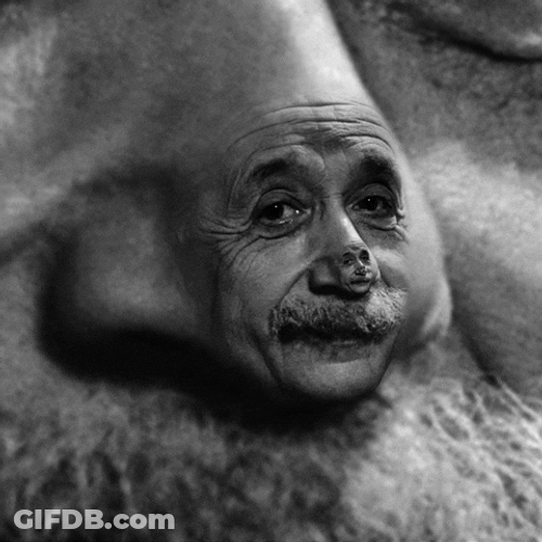 Albert Einstein Zooming Continues GIF