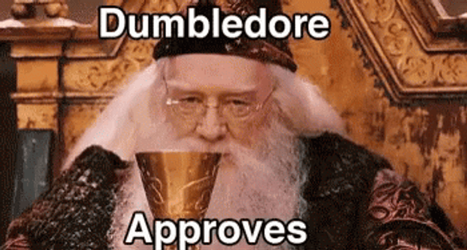 Albus Dumbledore Approves GIF