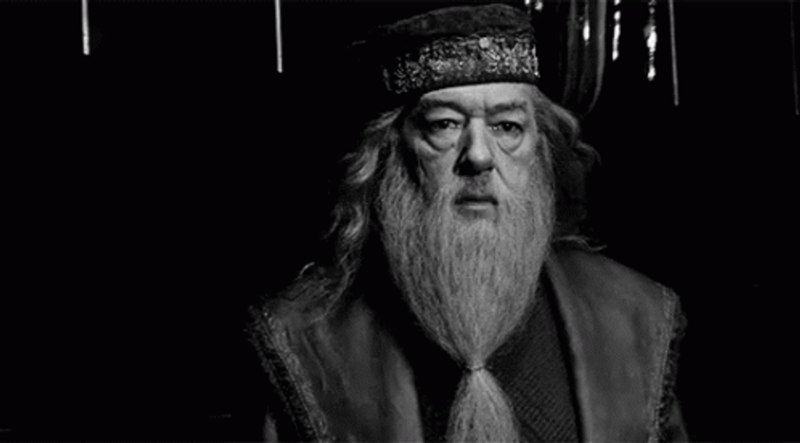 Albus Dumbledore Black And White GIF