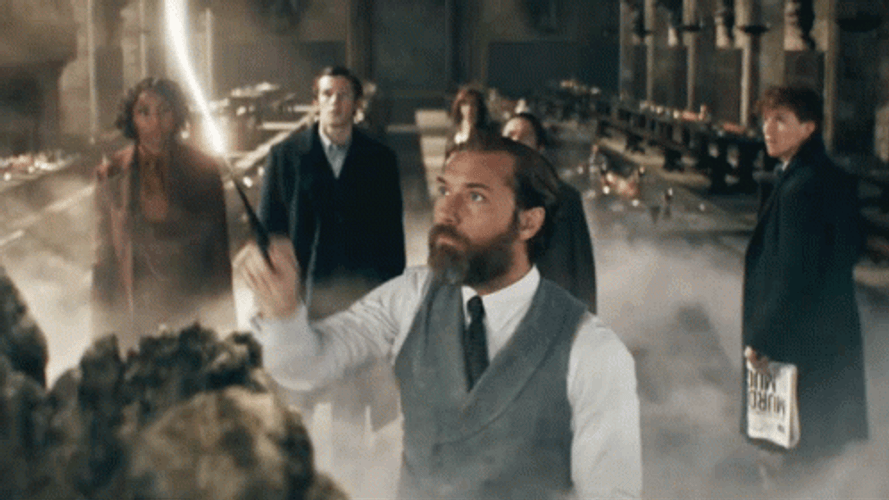 Albus Dumbledore Casting A Spell GIF