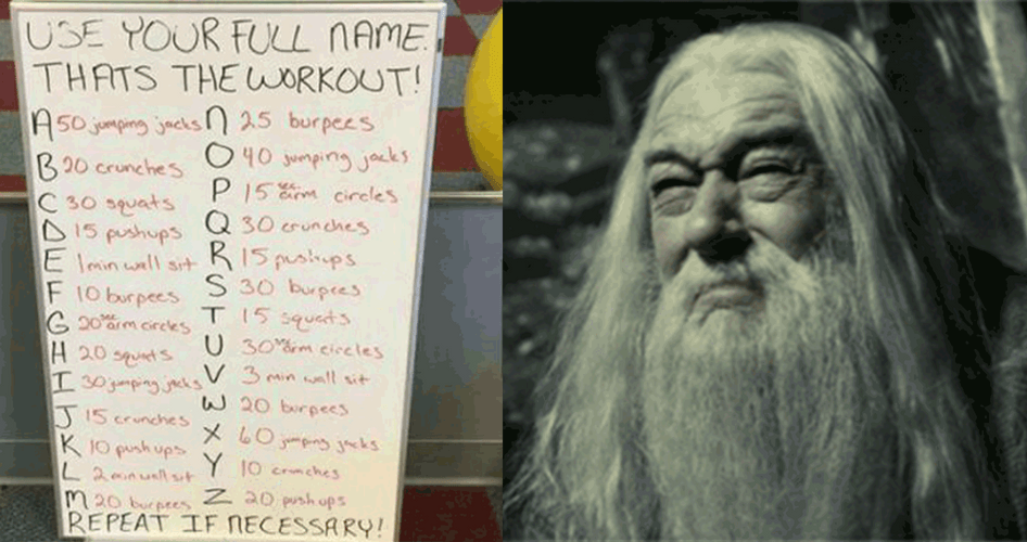 Albus Dumbledore In Name Workout GIF